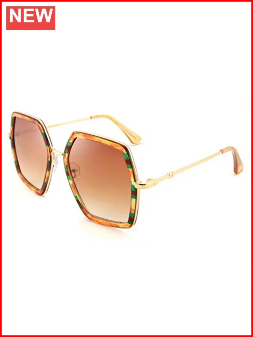 Women's Oversized Hexagon Sunglasses UV400 Protection Geometric Retro